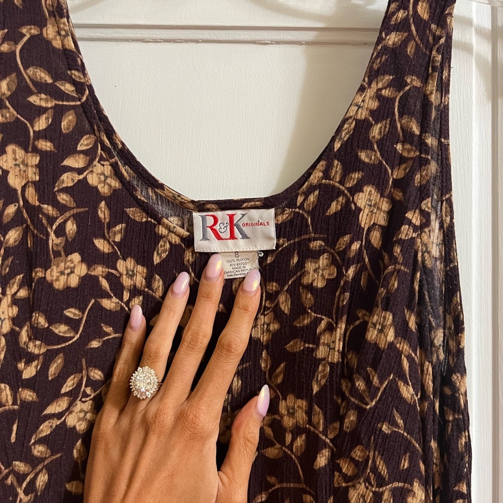 90s flowery maxi dress